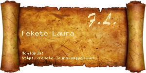 Fekete Laura névjegykártya